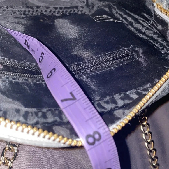 ⭐️HP⭐️Victoria’s Secret fashion metallic Silver snake skin chain crossb… - Picture 13 of 15